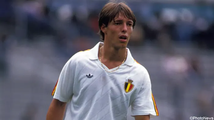 Nico Claesen in voetbaltenue tijdens zijn profcarrière